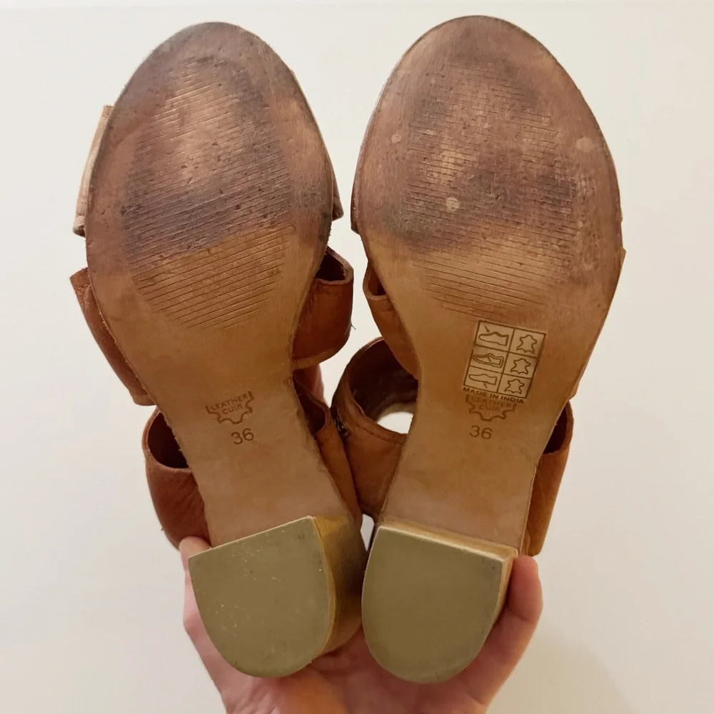 Free People Effie Leather Heeled Sandals